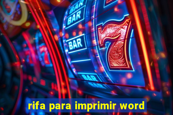 rifa para imprimir word